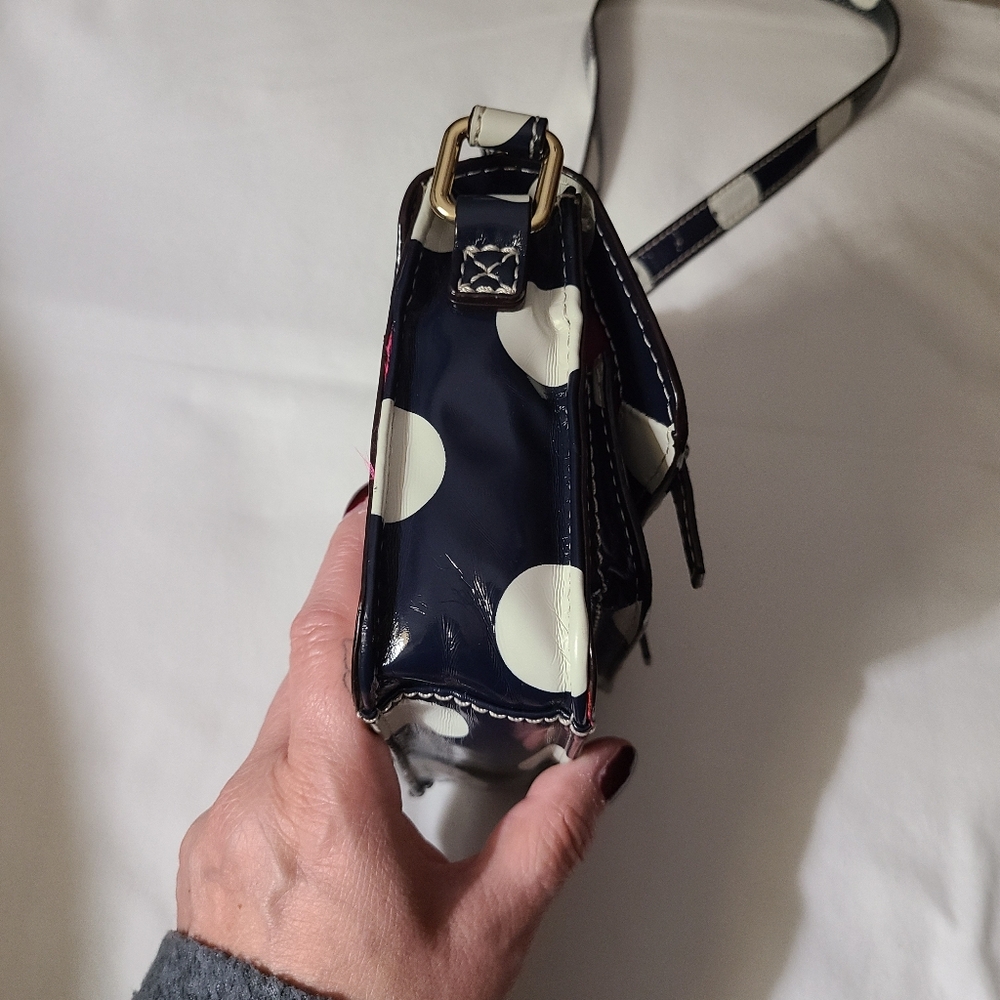 Kate Spade For Gap Kids Navy and White Polka Dot Crossbody Bag - Picture 6 of 14